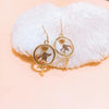 Round Dried Flower Earrings
