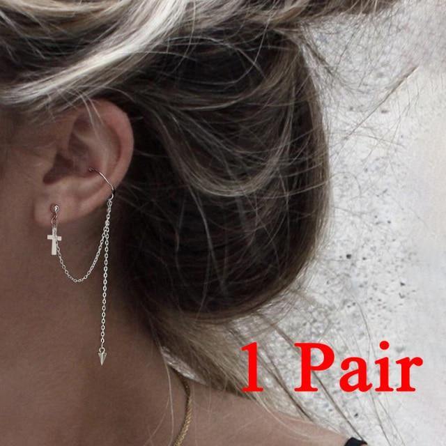 hallyu Bridesmaid Jewelry Crystal Ear Cuff