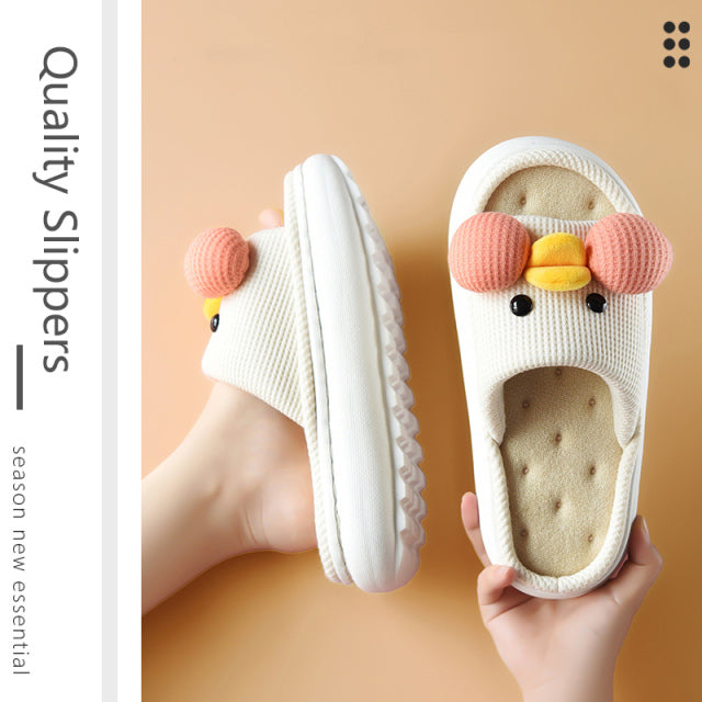 Cute Cartoon Lovely Animals Bedroom Cotton Home Shoes Indoor Thick Sole Couples Men Women