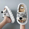 Cute Cartoon Lovely Animals Bedroom Cotton Home Shoes Indoor Thick Sole Couples Men Women